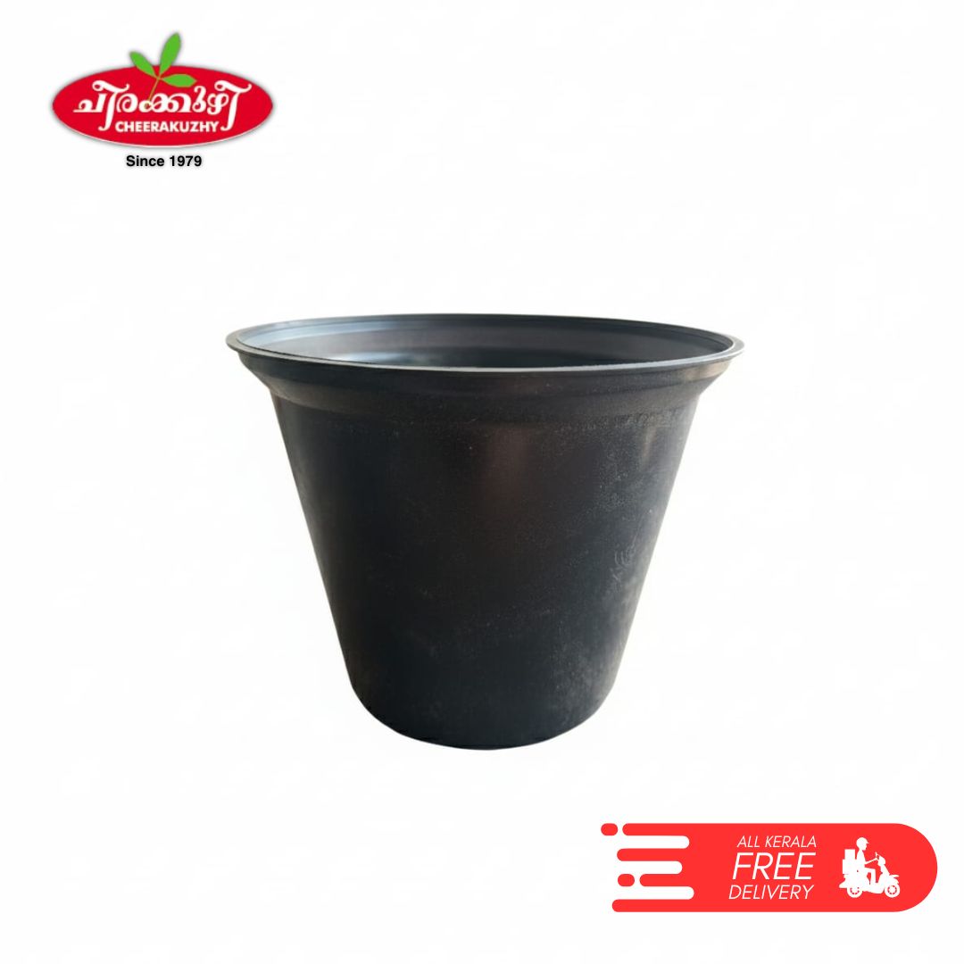 Plastic Pot - Black - 5 Inch